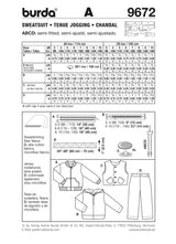 Patron N ° 9672: traje de jogging de niño