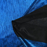 Jersey de poliéster laminado azul real