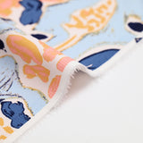 Sky blue Yuma elastane cotton satin