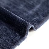 Velours chenille double face chiné bleu