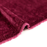 Velours chenille double face chiné lie de vin