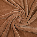 Velours chenille double face chiné camel