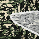Green camouflage printed cotton poplin