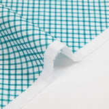 Cotton grid print duck white background