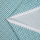 Cotton grid print duck white background