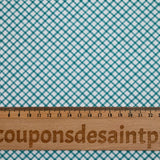 Cotton grid print duck white background