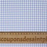 Paul jacquard polycotton poplin with blue checks