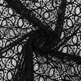 Fine graphic guipure black background