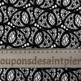 Fine graphic guipure black background