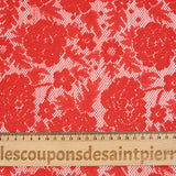 Fine guipure country pattern red background