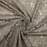 Taupe polyester terry guipure