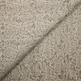 Taupe polyester terry guipure