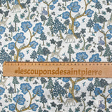 Liberty ® cotton Doe a Deer blue white background by the meter