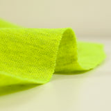 Neon yellow heather cotton jersey