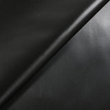 Black waxed stretch duchess satin