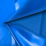 Royal blue waxed stretch duchess satin
