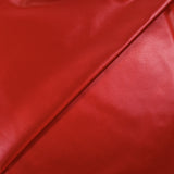 Red waxed stretch duchess satin
