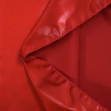 Red waxed stretch duchess satin
