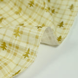 Christmas cotton tartan printed and golden fir eco -back
