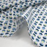 Cotton elastane sunrise in polka dot white background