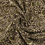 Indian printed cotton corduroy Mizoram brown background