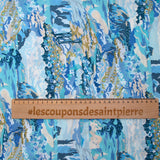 Cotton liberty ® Coastal Landscape blue per meter
