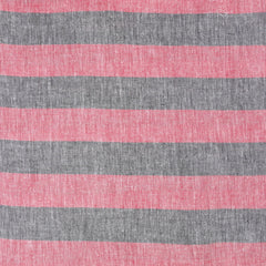 Coton rayé noir et rouge