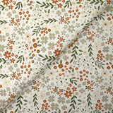Cotton printed with Ilona flowers off-white background