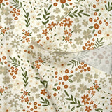 Cotton printed with Ilona flowers off-white background