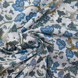 Liberty ® cotton Doe a Deer blue white background by the meter