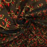Simple ethnic printed gauze brown background
