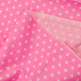 Star printed cotton 1cm pink