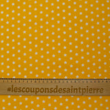 Star printed cotton 1cm yellow