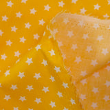 Star printed cotton 1cm yellow