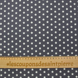 Star printed cotton 1cm gray