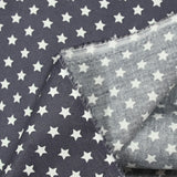 Star printed cotton 1cm gray
