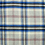 Wool blend with blue checks and gray background