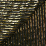 Lurex striped devoré silk velvet black background