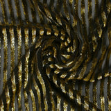 Lurex striped devoré silk velvet black background