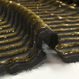 Lurex striped devoré silk velvet black background