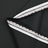 Tissu tailleur 100% laine sergé thermocollé noir corbeau