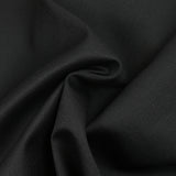 Tissu tailleur 100% laine sergé thermocollé noir corbeau
