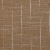 Maud polyviscose and striped linen biscuit brown background