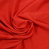 Currant red polyester crepe de chine