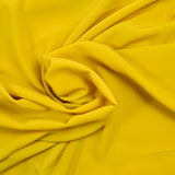 Mustard polyester crepe de chine
