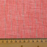 Chambray stripe Lurex Manon coral background