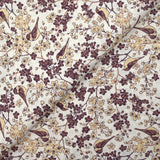 Cotton printed floral flight off-white background