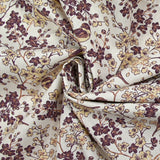Cotton printed floral flight off-white background