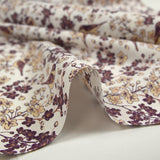 Cotton printed floral flight off-white background