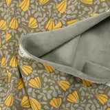 Sweat envers doudou clochette d'automne jaune fond taupe